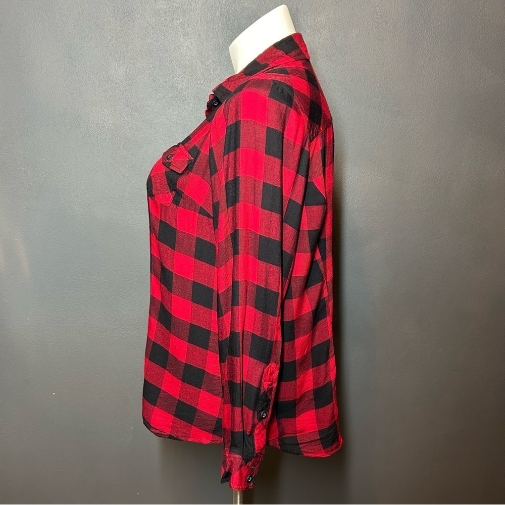 Torrid Red Buffalo Button Up Long Sleeve Shirt - Picture 5 of 7